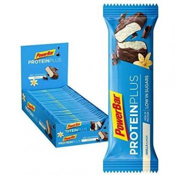 Powerbar Protein Plus Low Sugar Vainilla - Barritas Proteinas con Bajo Nivel de Azucar - 30 Barras 1005 g