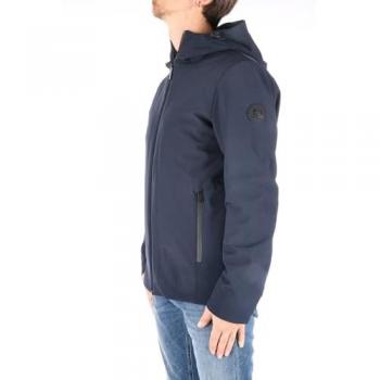 Woolrich Men's Night Blue Softshell Jacket with Hood