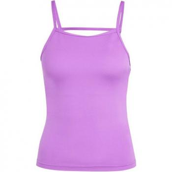 Camiseta de fitness Adidas Yoga Tank mujer morado, tipo tank top, color lila, talla XL