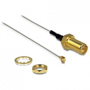 Cable Coaxial Delock 88810, Conector Hemera RP-SMA a MHF II (i-pex), Longitud 0.2 m