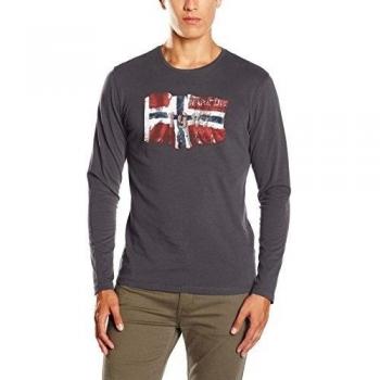 Napapijri SERES, Camisa Manga Larga Hombre, Gris