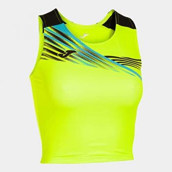 Top Deportivo Joma Elite X Amarillo Flúor Negro para Mujer