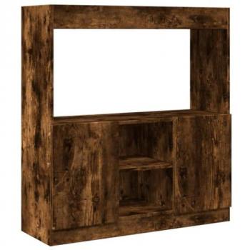 Aparador de madera de ingeniería roble ahumado 92x33x100 cm