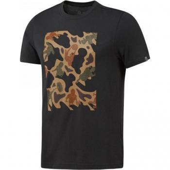 Camiseta de Manga Corta Reebok Training Camo Tee para Hombre en Color Negro