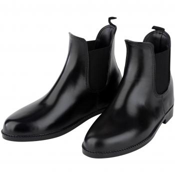 Rojo caballo bota pvc de lujo botas paddock rider calzado negro