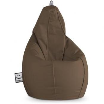 Puff Pera XL de Polipiel Marrón HAPPERS - Cómodo, Ligero y Resistente