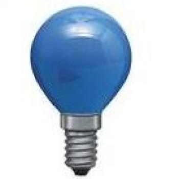 Light bulb, drop 25 W E14, blue