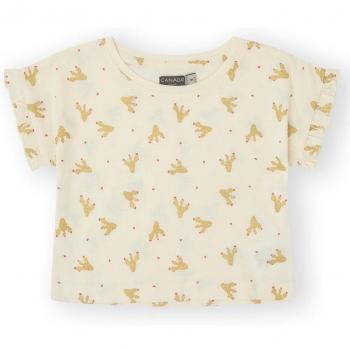 Camiseta de niña con estampado de cactus
