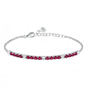 Pulsera de mujer Morellato SAIW143, pulsera de acero inoxidable con detalles en cerámica negra y cierre de seguridad
