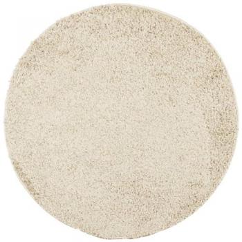 Alfombra peluda de pelo largo moderna PAMPLONA dorado Ø 280 cm, color oro, material polipropileno, apta para calefacción por suelo radiante, ideal para salón, dormitorio, pasillo y oficina