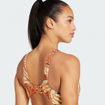 Traje de Baño Adidas x Farm Rio 3 Franjas Naranja para Mujer