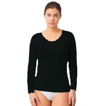 Camiseta Lencera Manga Larga Negra Ysabel Mora