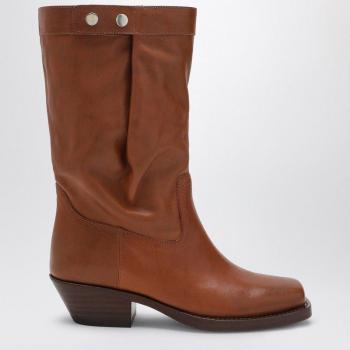 Isabel Marant Women's Ademe Brown Leather Cowboy Ankle Boots, Size 7 US (37 EU)