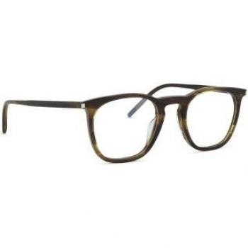 Saint Laurent SL 623 Panthos Unisex Prescription Glasses - Brown Transparent Havana Plastic