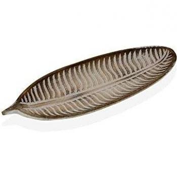 Bigbuy Home S3404456 Bandeja Madera, 10 x 2.5 x 27 cm, Wood, 1 Liter