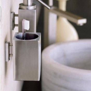 Pomdor - Portacepillos inox satinado metric