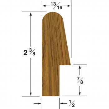 Whitecap Teak Bunk Rail Molding - 5' (Model 60847)