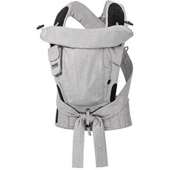 Bondolino Portabebés para bebés desde el nacimiento, portabebés, espalda ajustable, diseño gris jaspeado.