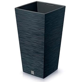 Macetero FURU Color Antracita con Depósito 34,5x34,5x66cm - Capacidad 24L
