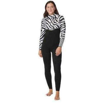 Rip Curl Traje Neopreno Mujer E-Bomb 3/2 mm GBS Cremallera Trasera Negros y Blancos US 8