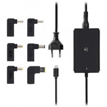 Adaptador Universal para Notebook GaN 65W - Salidas 5/9/12/15/20V DC - 2.4/3.0/3.25A - USB-C