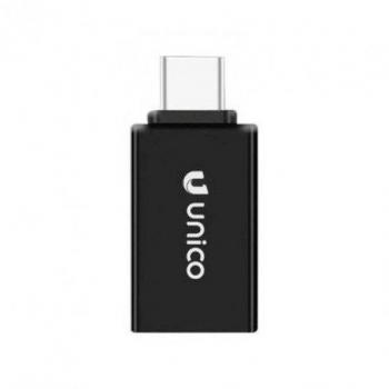Adaptador Único USB-C Macho a USB-A 3.0 Hembra Compacto Negro
