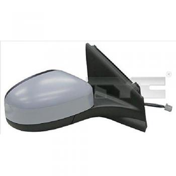Espejo retrovisor TYC 310-0131 con diseño específico para vehículo, ajuste manual, vidrio convexo, carcasa negra y compatible con modelos seleccionados