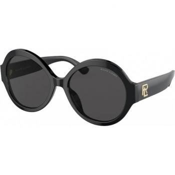 Ralph Lauren RL8207U 500187 Women's Round Black Sunglasses Size 55