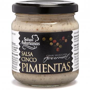 Salsas Asturianas Salsa Cinco Pimientas - 190 gr