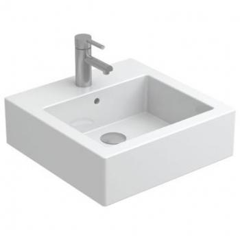 Lavabo CITY 48 Blanco con Furo de Pousar o Mural Sanitana