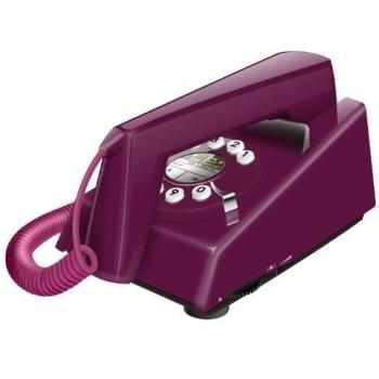 Geemarc Telecom Retro Trimline - Teléfono fijo retro, color violeta