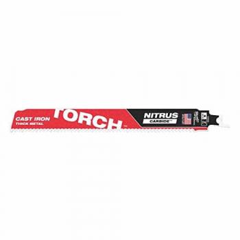 Milwaukee 9-Inch Nitrus Carbide Reciprocating Saw Blade for Cast Iron - 8 TPI