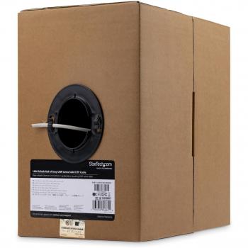 StarTech.com Bulk Cat 5e Ethernet Cable - 1000 ft. - Solid - CMR-Rated - Gray