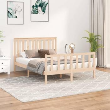 Cama solar de 120x200 cm sin colchón en madera maciza de pino vidaXL - Marrón