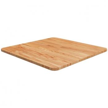Tablero Cuadrado de Madera de Roble Tratado Marrón Claro 50x50x1,5 cm