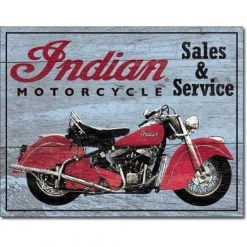 Desperate Enterprises Indian Motorcycles Parts and Service Azul Cartel de Chapa Estados Unidos Nuevo 40 x 31 cm s3380