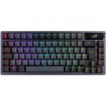 ASUS ROG Azoth 75% Mechanical RGB Gaming Keyboard with Wireless, Bluetooth, USB Connectivity, Hot-Swap ROG NX Red Switches, OLED Display, Control Knob, and Mac Support