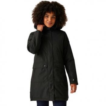 Regatta Women's Black Waterproof Insulated Fur Trim Parka Jacket Size 20