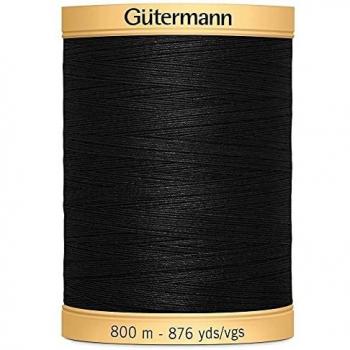 Gutermann algodón Natural 800 m 5201 52015201 Blk