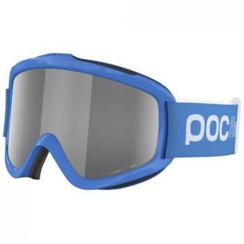 Máscara de esquí para niños POC POCito Iris azul fluorescente con lente Clarity
