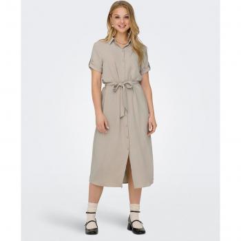 Vestido midi camisero de manga corta Jdylion en color Chateau Gray