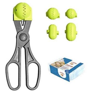 La Croquetera Pack- Utensilio multiusos color pistacho - 4 moldes intercambiables para masas + Pack 20 Bandejas conservación - 100% español : patentado y fabricado en España
