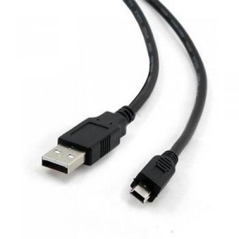 iggual PSICCP-USB2-AM5P-6 - Cable de conexión USB 2.0 A Macho para Mini USB B Macho, 5-Pin, 1.8 Metros, Color Negro