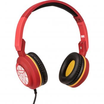 Iron Man Stereo On-Ear Headphones with Microphone and Volume Control - 3.5mm Jack