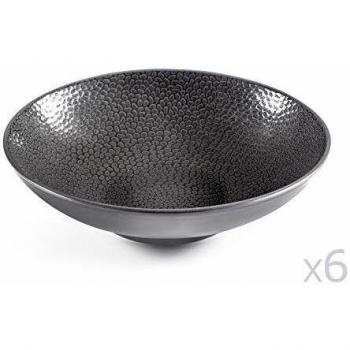 Plato de ensalada y pasta Medard de Noblat (x6) gres gris 19cm