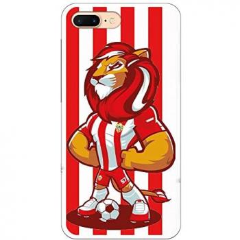 Funda Original Licencia Oficial UD Almería para iPhone 7 Plus y iPhone 8 Plus - Escudo y Franjas Rojiblancas