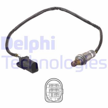 Sonda Lambda Delphi ES21153-12B1 para Audi, Seat, Skoda y VW