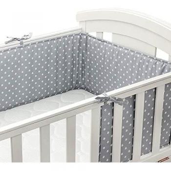 Luchild Protector de Cuna, 420cm Parachoques, Protector Cuna Chichonera para Proteger Bebe y Decorar la Cuna