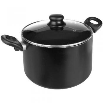 IBILI - Olla con tapa de cristal, Aluminio, 16 cms, Antiadherente, Apta para inducción