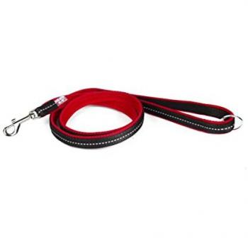 Correa para perros JULIUS K9 Powair 1,2m Roja con Asa y Mosquetón Pequeño, ligera y transpirable